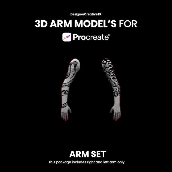 3D Arm Model, 3D Procreate Arm, 3D Model, Arm Model, Procreate Arm Model, Procreate Model, 3D Procreate Model, Arm Bundle, Arm Set, 3D Arm