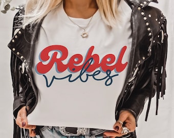 Rebel Vibes Mississippi Football SVG: Cricut & Sublimation (Digital Download)