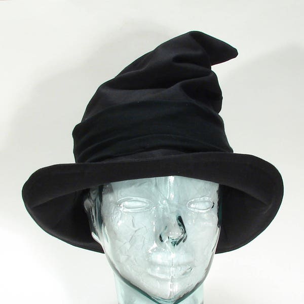 The Alchemist Hat, Black Hat, Pointy Hat, Witch Hat, Wizard Hat, hat, Unisex Hat, XSM to XL 6 7/8 - 7 5/8 (55 -61cm)