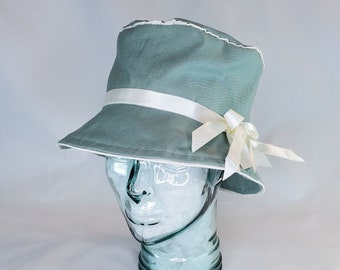 Cotton Hat, Flapper Hat,Cotton Sun Hat,Cotton Travel Hat,Cotton Beach Hat,Garden Hat,Miss Fisher Hat,The Gatsby Hat,Medium Hat,Small Hat