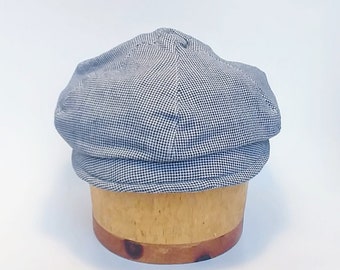 Handmade Cotton Newsboy Cap: The Dublin Hounds Tooth Cap