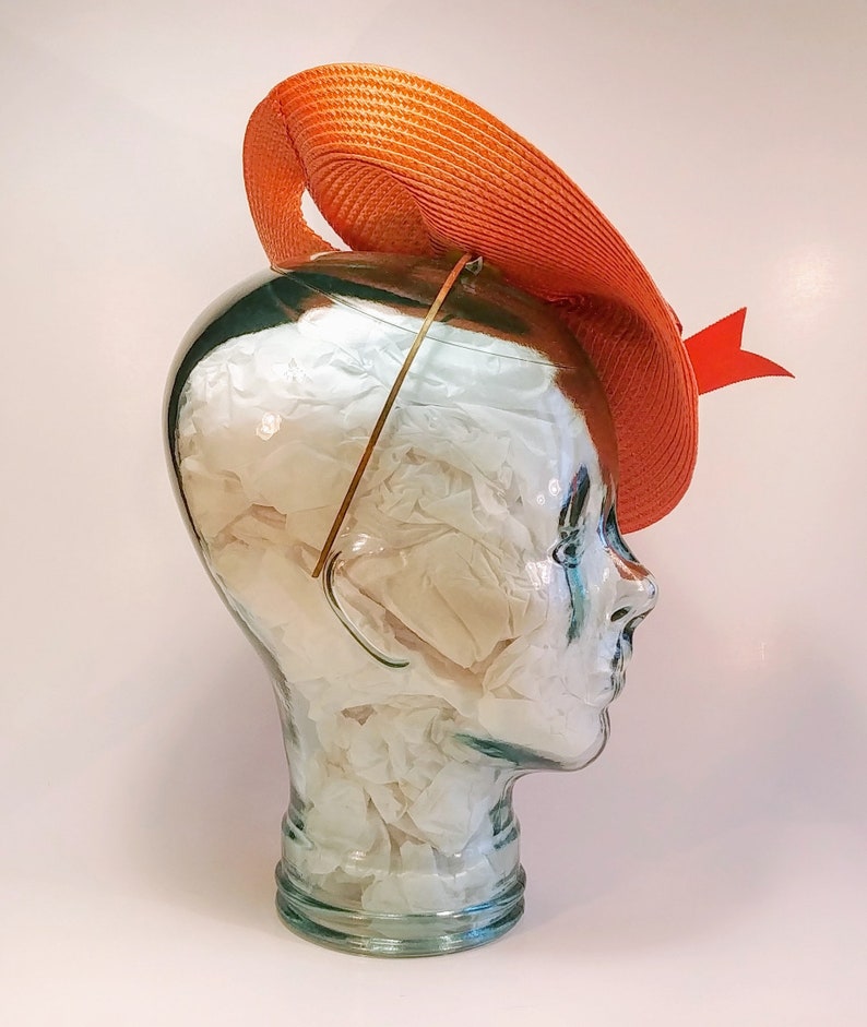 Tea Party Fascinator Tangerine Dream 