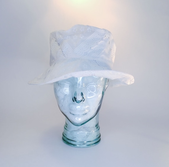 Masher Hat, Rain Hat, Waterproof Hat, Travel Hat, Plastic Hat, Lace Hat,  White Hat, Hiking Hat, Crushable Hat, Bucket Hat, 