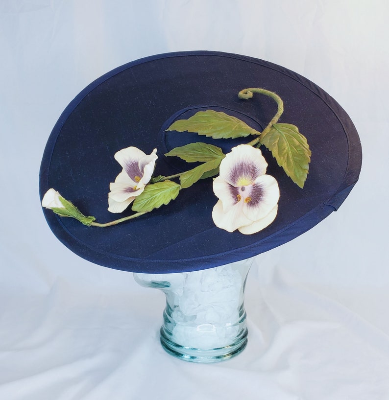 Afternoon Tea Fascinator, Navy Fascinator, Headband, Wedding Fascinator