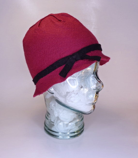 La Belle Cloche Hat, Crushable Hat, Wool Hat, Bucket Hat, Winter Hat, Travel  Hat, Red Hat, Winter Hat, Small Hat, 7 56 Cm 