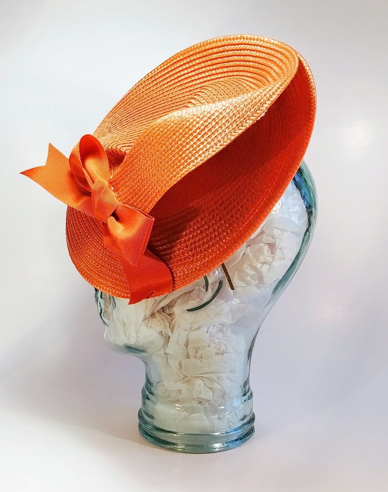 Tea Party Fascinator Tangerine Dream 