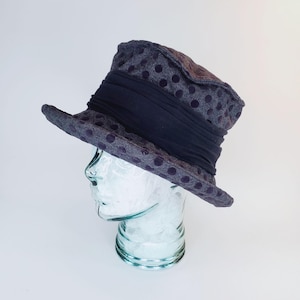 The Astair Hat,Red Hat,Womens Top Hat,Grey Hat,Steampunk Hat, Mad Hatter,Womens Travel Hat,Gray Top Hat, Gothic Top Hat, Victorian Hat