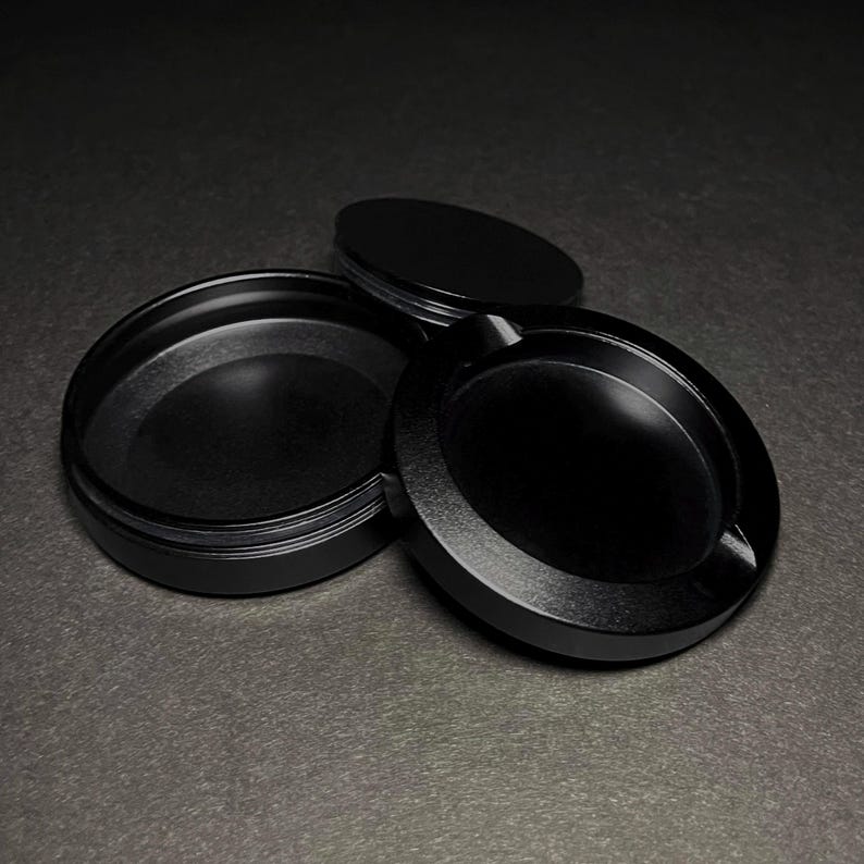 Black Snus Container Black Metal Tin Flush Discrete Stainless Steel ...