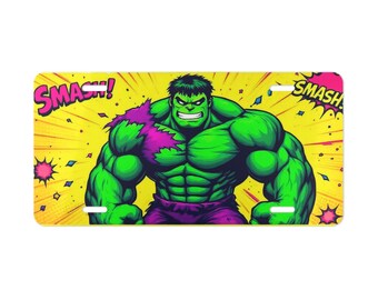 Hulk License Plate, Comic Book Superhero Vanity Plate