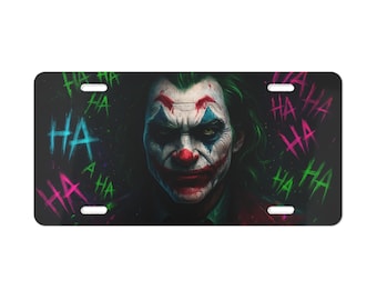Joker Fan License Plate, Superhero Villain Car Decor