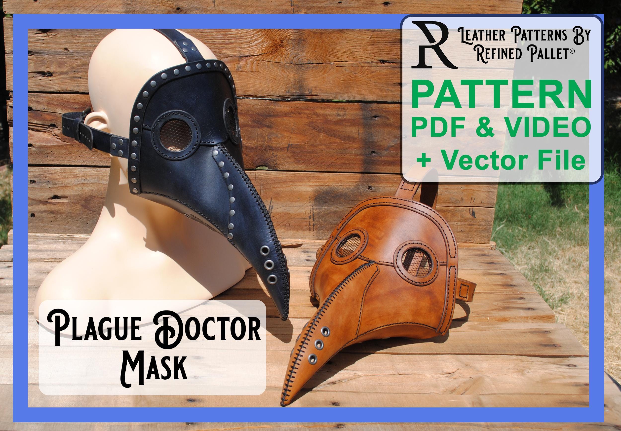 Leather Plague Doctor Mask Pattern