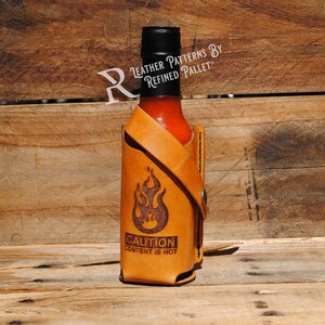 Leather Hot Sauce Holster Digital Pattern, Printable PDF image 6