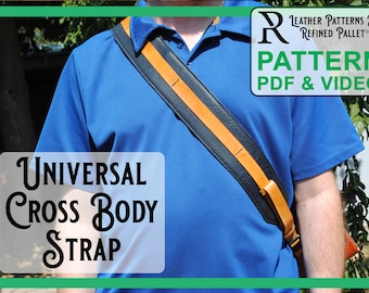 Universal Cross Body Bag Strap - Digitales Muster, druckbare PDF-Datei