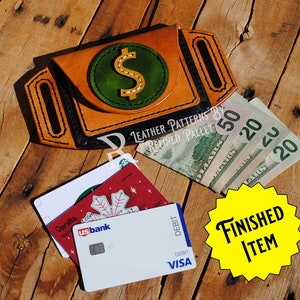 Cartera de cuero con cinturón y emblema de dólar - Producto terminado