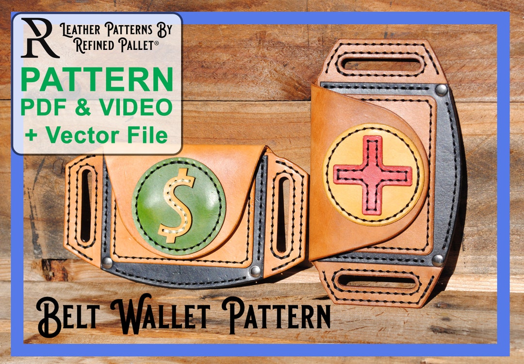 Belt Wallet - Digital Pattern, Printable PDF & Vector Files - Etsy