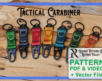 Tactical Carabiner Keychain Pattern - Digital Pattern, Printable PDF & Vector Files