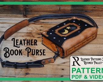 Leather Book Purse - Digital Pattern, Printable PDF