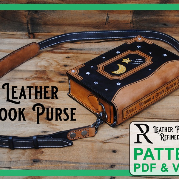 Leather Book Purse - Digital Pattern, Printable PDF