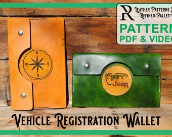 Vehicle Registration and Document Wallet - Digital Pattern, Printable PDF