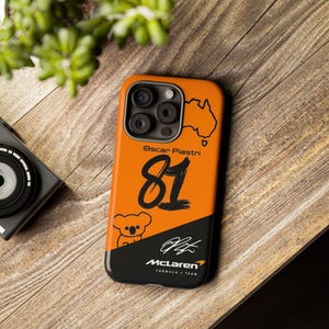 Phone Case, Oscar Piastri F1 Australian McLaren Tough Case - Motorsport Racing Gift, Formula 1 Fan Present, Racing Enthusiast Accessory, Car