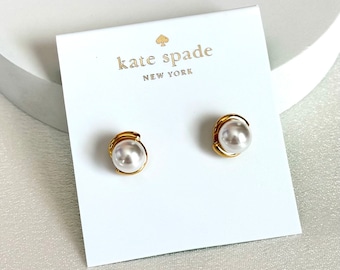 kate spade small pearl stud earrings Gift for her