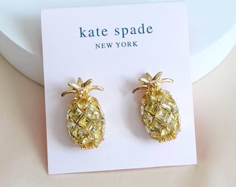 Kate Spade Ananas gelb Ohrstecker Geschenk für sie