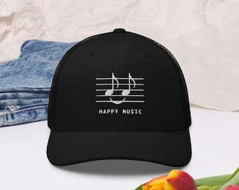 Happy Music Trucker Cap - Black