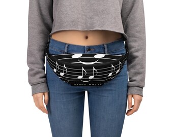 Happy Music Fanny Pack - Black