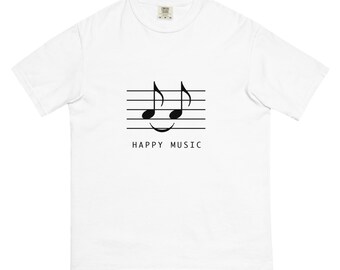 Happy Music garment-dyed heavyweight t-shirt