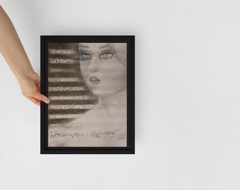 Framed canvas - Sapphire