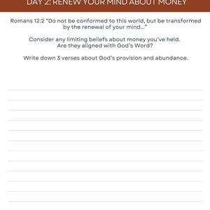 28 day devotional journal- Kingdom finances