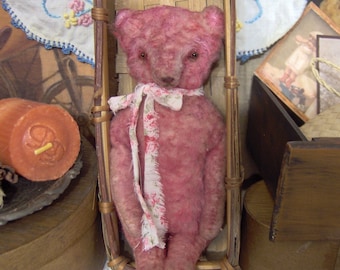 Primitive Bear E Pattern Cotton Batting Teddy plus directions to tint teddy with color included