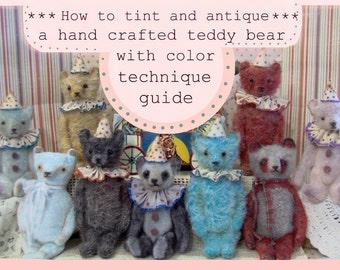 Mohair Bear Tinting Tutorial: Color Wash Technique (PDF Pattern)
