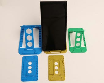 Ultra-thin adjustable cell phone stand, foldable design cell phone holder