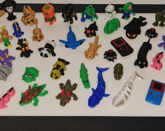 Movable Mini Gecko Figures - Lifelike & Flexible! / Movable / Articulated / Cute 3D Print Mini Gift Idea Animal Bundle