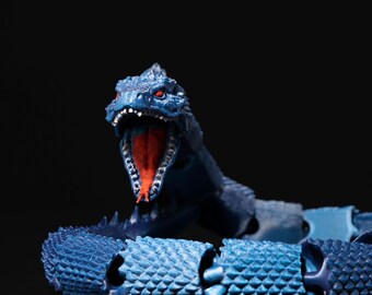 Flexible 3D Printed Snake Figure with Movable Joints