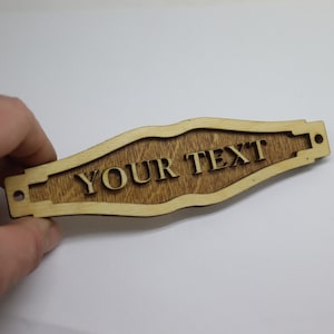 Wooden Door Sign, Restroom Plaque Toilet Door Sign, Wood WC Door Pointer, Custom Text Wooden Wall Sign, Customised Sign, Personalized Plate
