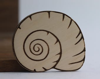 10 pcs wooden shell. gift double craft shape ply entertainment handmade handcraft handicraft sea food baby coloring by hand snail rapana