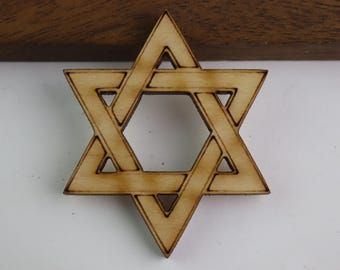 10 pcs wooden Star of David. party gift double craft shape ply entertainment handmade handcraft handicraft baby coloring color by hand