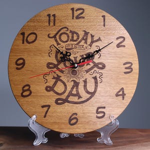 Exclusive wooden clock, Tree, Wood wall clock, Wood clock, Handmade clock, Wall decor, Engraving wall clock, Classic, Rustic clock