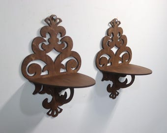 Vintage Style Wall Shelf, Shelf Country House Style, Mountain House Decor, Wooden Shelf, Display Shelf Victorian Modern