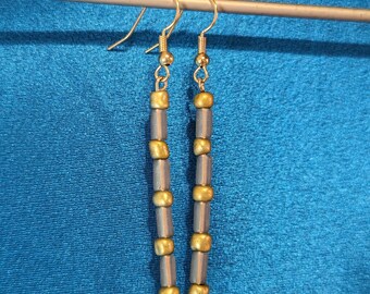 Simple Matte Bead Dangle Earrings