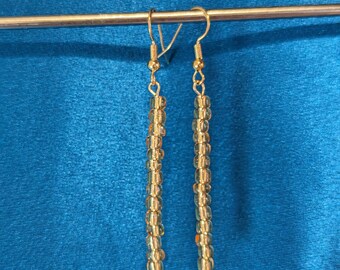 Simple Glass Bead Dangle Earrings