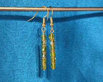 Simple Glass Bead Dangle Earrings