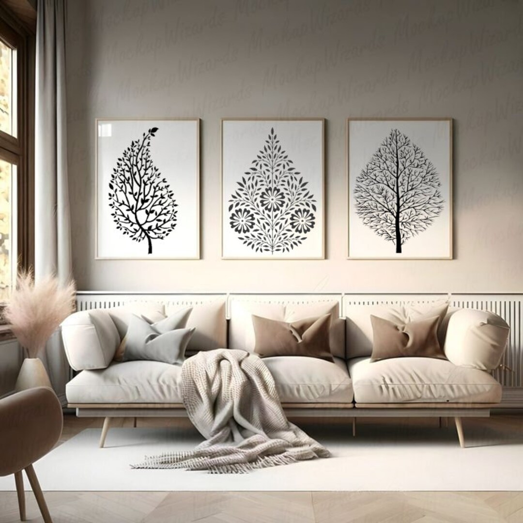 Minimalist Nature Art Digital Download Modern Botanical Prints for Home ...