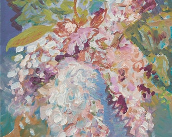Wisteria Painting by Sarah Tudor l Fine Art Print