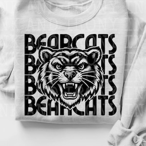 Bearcats PNG JPEG Bearcats Poster Bearcat Sublimation Print Bearcat Mascot Retro Bearcats Clipart Bearcats Football Bearcats Basketball PNG