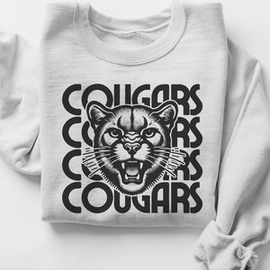 Cougars PNG JPEG Cougars Poster Cougar Sublimation Print Shirt Cougar Mascot