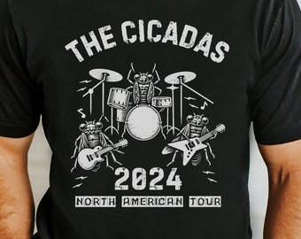 The Cicadas North American Tour Cicada Shirt Insect Shirt Nature Shirt Retro Band Shirt Unisex T-Shirt Vintage Band Tee Summer 2024