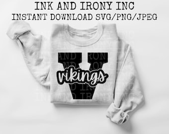 Vikings Mascot SVG PNG JPEG Vikings Cut File Vikings Clipart Vikings Mascot Shirt Vikings Football Vikings Basketball Back to School Vikings